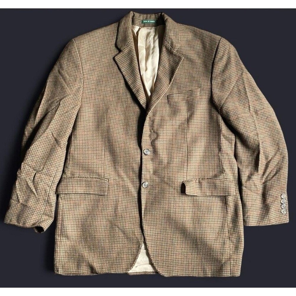 Vintage Ralph Lauren Blazer 44R houndstooth Brown